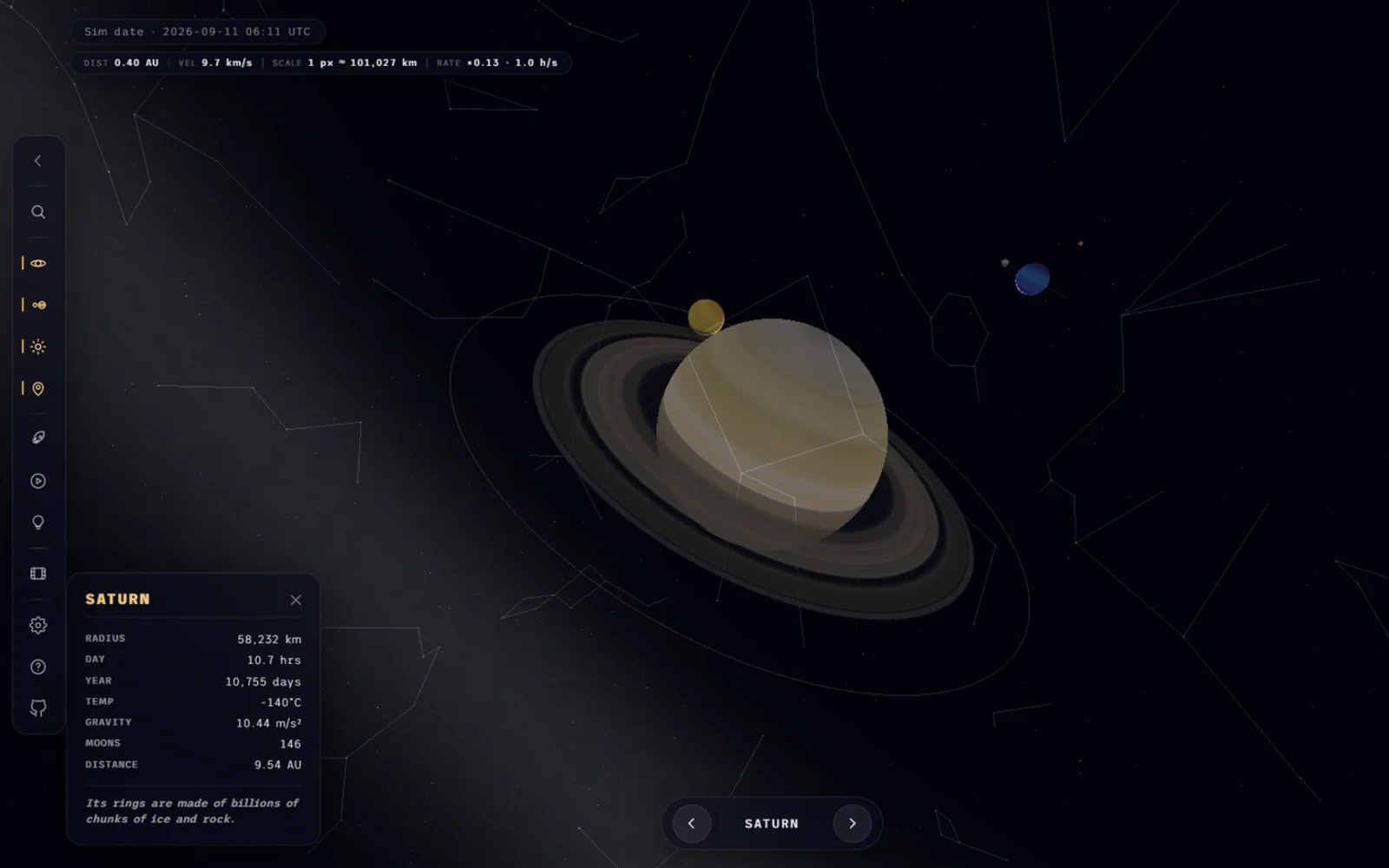 Screenshot of Solar System